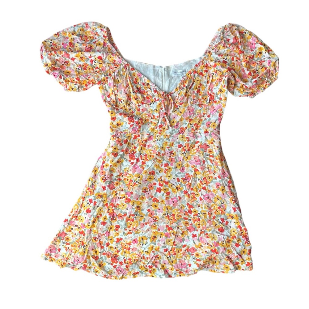 🍂5 for $25🍂 In The Beginning Chic Floral Puff Sleeve Dress Size M
